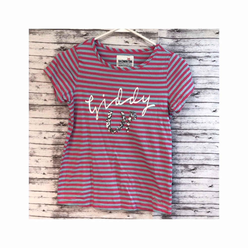 5/$25 Y11-12 Badminton Horseback Riding Teeshirt - Picture 1 of 6